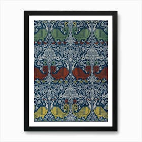 Arabic Art Pattern, Emile Prisses D’Avennes, La Decoration Arabe, Digitally Enhanced Lithograph From Own2 Art Print