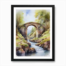 Bridge Over The Stream.6 Art Print