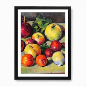 Kohlrabi Cezanne Style vegetable Art Print