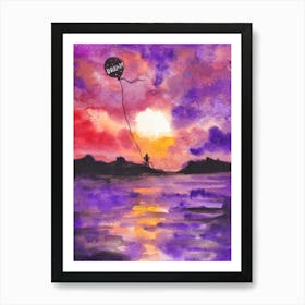 Dream in Sunset At The Beach Art Print