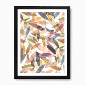 Surf Colorful Abstract Autumn Art Print