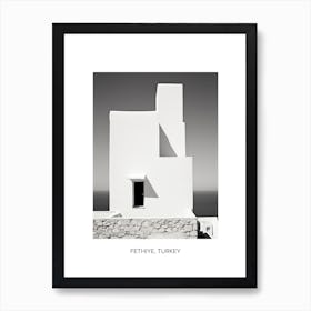 Poster Of Ibiza, Spain, Photography In Black And White 1 Art Print