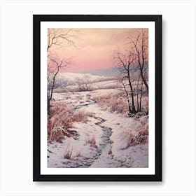 Dreamy Winter Painting The North York Moors England 1 Art Print