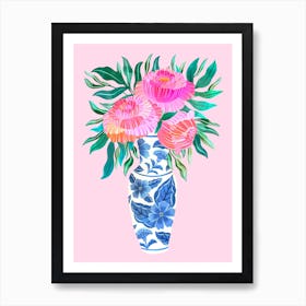 Peonies In A Vase Art Print