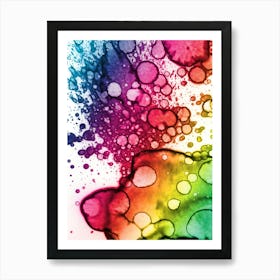 Abstract Watercolor Rainbow 2 Art Print