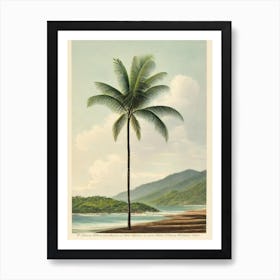 Maracas Bay Beach Trinidad And Tobago Vintage Art Print