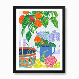 Carnation 2 Eclectic Boho Art Print