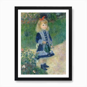 A Girl With A Watering Can, Pierre Auguste Renoir Art Print