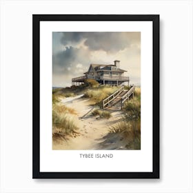 Tybee Island Watercolor 1travel Poster Art Print