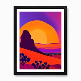 Desert Abstract Sunset Art Print