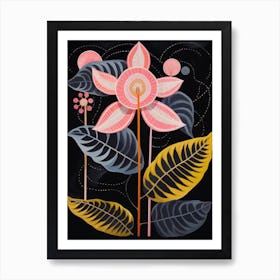 Orchid 2 Hilma Af Klint Inspired Flower Illustration Art Print