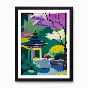 Ryoan Ji Garden, 1, Japan Abstract Still Life Art Print