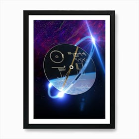 NASA Voyager 1 Golden Record, 3D - Space poster, Science poster 1 Art Print