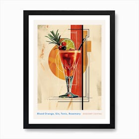 Art Deco Rosemary Cocktail 1 Poster Art Print