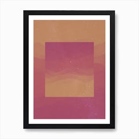 Minimal art abstract watercolor painting Sky on fire Art Print