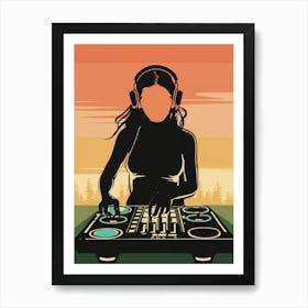 Dj woman 3 Art Print