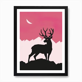 Deer with calm background colors Art Print