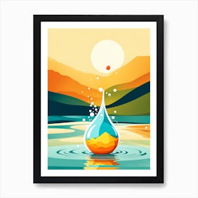 Water Drop VECTOR ART Art Print