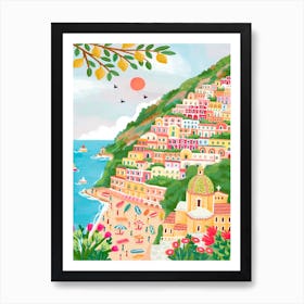 Positano, amalfi coast Art Print
