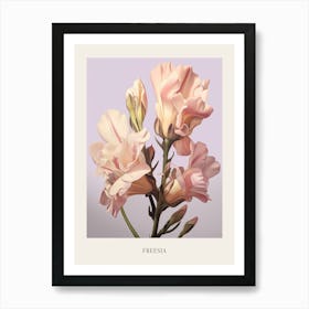 Floral Illustration Freesia 4 Poster Art Print