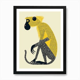 Yellow Baboon 1 Art Print