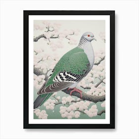 Ohara Koson Inspired Bird Painting Pigeon 1 Art Print