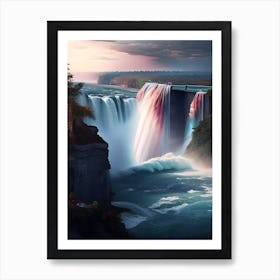 Niagara Falls, United States And Canada Realistic Photograph (3) Art Print