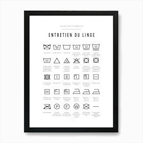 Symbol Guide Laundry Art Print