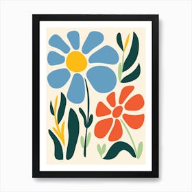 Flowers And Leaves Art Print