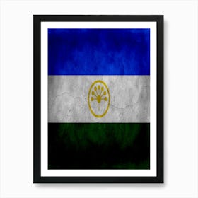 Bashkortostan Flag Texture Art Print