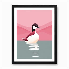 Minimalist Bufflehead 1 Illustration Art Print