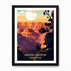 Grand Canyon National Park Travel Poster Illustration Style 5 Art Print