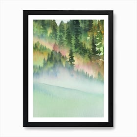 Bohemian Switzerland National Park Czech Republic Water Colour Poster Art Print