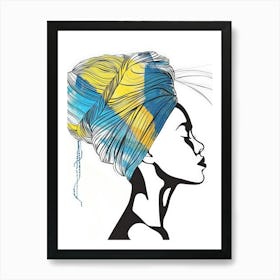 African Woman With Turban 10 Art Print