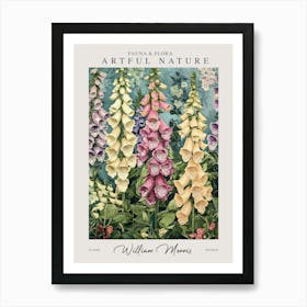 William Morris Foxglove Flower Exhibition Art Print