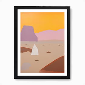 Syrian Desert   Middle East, Contemporary Abstract Illustration 3 Art Print