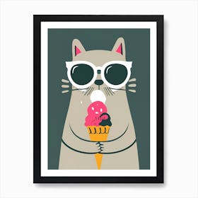 Ice Cream Cat 1 Art Print