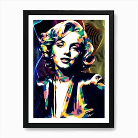 Marilyn Monroe Color Art Art Print