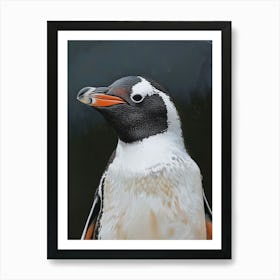 Adlie Penguin Floreana Island Oil Painting 3 Art Print