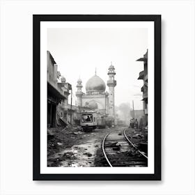Lahore, Pakistan, Black And White Old Photo 1 Art Print