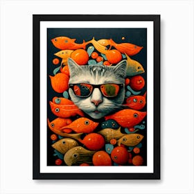 Cat With Sunglasses 6 Art Print