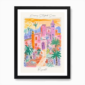 Poster Of Riyadh, Dreamy Storybook Illustration 8 Art Print