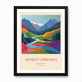 Colourful Abstract Banff National Park Canada 2 Poster Art Print