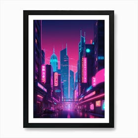 Neon City 1 Art Print