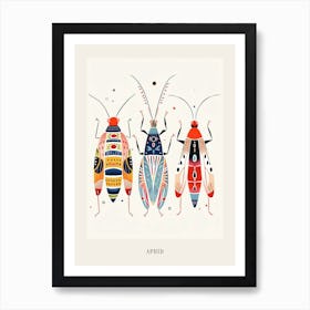 Colourful Insect Illustration Aphid 3 Poster Art Print