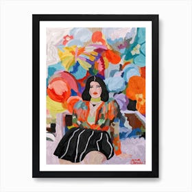 Femme Affiche Colorée pour Salon