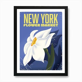 New York Flower Market Art Print