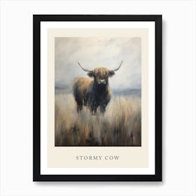 Stormy Cow Art Print