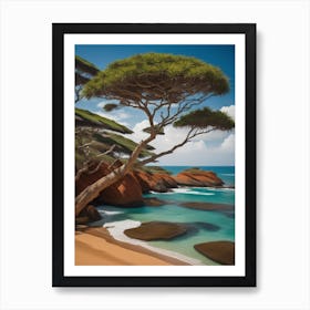 Cypress Tree At The Beach Art Print