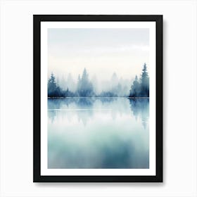 Misty Lake 5 Art Print